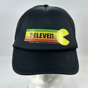 New 7-Eleven Hat Cap Snap Back Mesh Foam Trucker Pac-Man Limited Edition